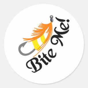 Bite me ronde sticker