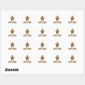 Bite me ronde sticker (Vel)