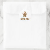 Bite me ronde sticker (Tas)