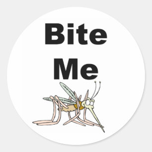 Bite me ronde sticker