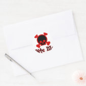 Bite me ronde sticker (Envelop)