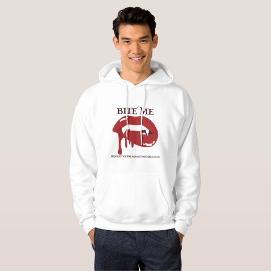 Bite Me Royales Mannen Hoodie (Voorkant volledig)