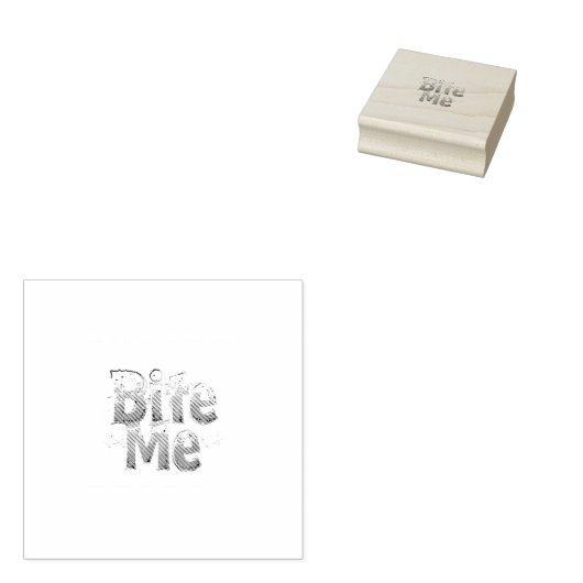 Bite Me Rubberstempel (Gestempeld)