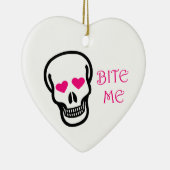 Bite me (schedel) keramisch ornament (Rechts)