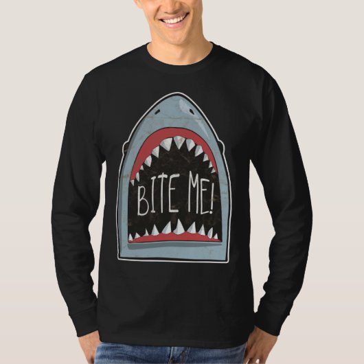 Bite Me  Shark Fan Beach Ocean Attire For Summer T-shirt (Voorkant)