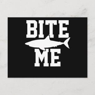 Bite Me - Shark Marine Biology Gift - Animal Ocean Briefkaart