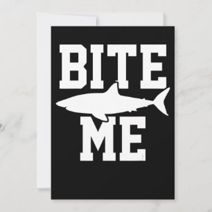 Bite Me - Shark Marine Biology Gift - Animal Ocean Feestdagenkaart