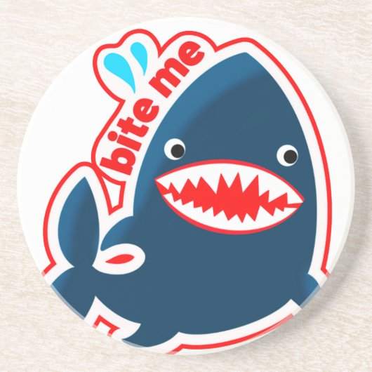 Bite Me Shark Onderzetter (Voorkant)