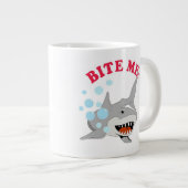 Bite me Shark op White Grote Koffiekop (Voorkant rechts)