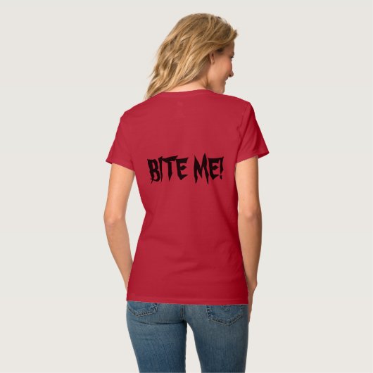 Bite me! t-shirt (Achterkant volledig)