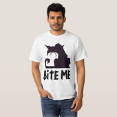 BITE ME, T-shirts met angry Cat (Voorkant volledig)