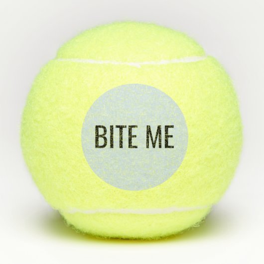Bite Me Tennis Balls-set van 3 Tennisballen (Voorkant)
