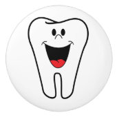 "BITE ME" TOOTH KERAMISCHE KNOP (Voorkant)