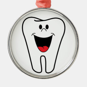 "BITE ME" TOOTH METALEN ORNAMENT