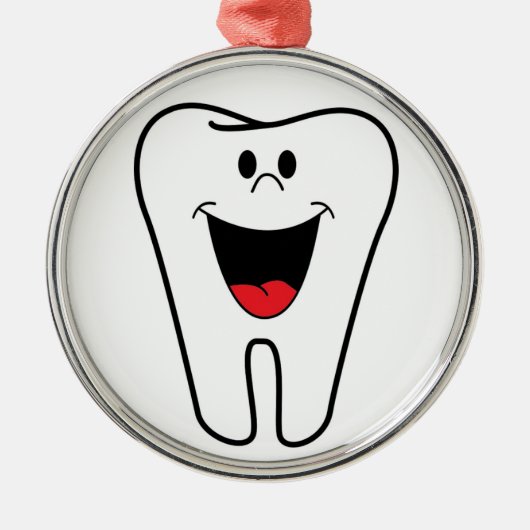 "BITE ME" TOOTH METALEN ORNAMENT (Voorkant)