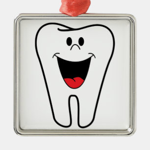 "BITE ME" TOOTH METALEN ORNAMENT