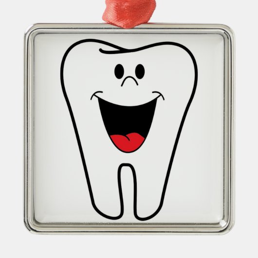 "BITE ME" TOOTH METALEN ORNAMENT (Voorkant)