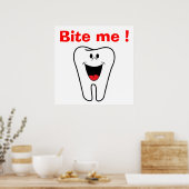 "BITE ME" TOOTH POSTER (Keuken)