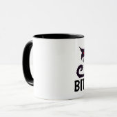 BITE ME, TOUGH KITTY CAT FUNNY COFFEE MUGS MOK (Voorkant links)