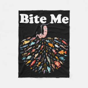 Bite Me Unieke Vissen - Cadeau voor visliefhebbers Fleece Deken