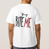 Bite Me Vampire Fangs T-shirt (Achterkant)