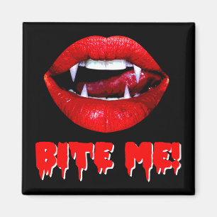 Bite Me Vampire Halloween Magneet