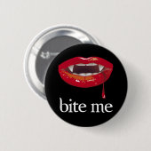 Bite me Vampire knop Ronde Button 5,7 Cm (Voorkant /achterkant)
