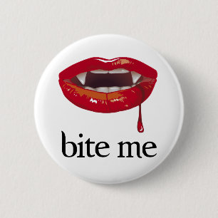Bite Me Vampire Ronde Button 5,7 Cm