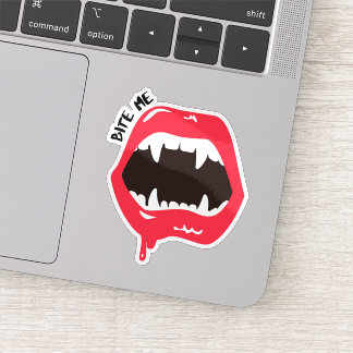 Bite Me Vampire Sticker