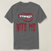 Bite Me Vampire Teeth Costume for Halloween T-shirt (Design voorkant)