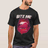 Bite me Vampire Teeth with Roos T-shirt (Voorkant)