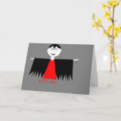 "Bite me" Verjaardag Kaart (Gele Bloem)