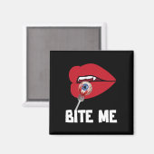 Bite Me Y Vampire Lips Halloween Party Kostuum Magneet (Voorkant / Achterkant)