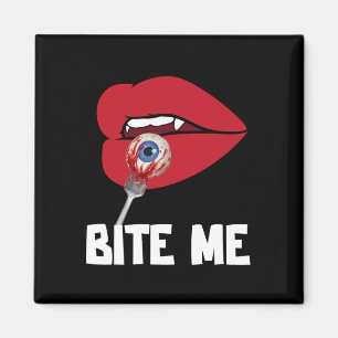 Bite Me Y Vampire Lips Halloween Party Kostuum Magneet