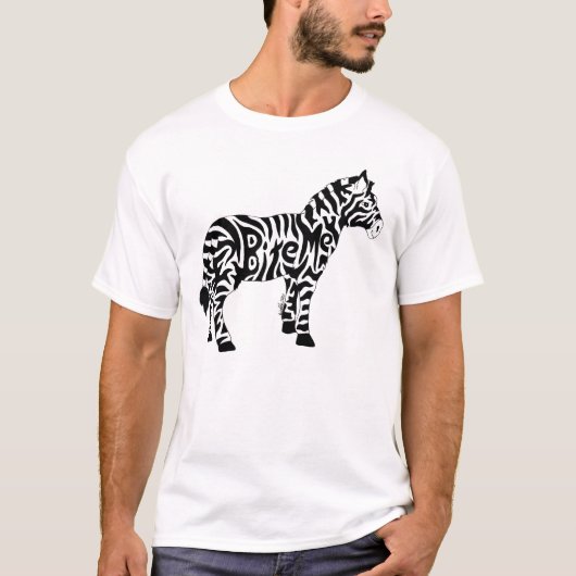 Bite me Zebra T-shirt (Voorkant)