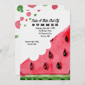 Bite of Watermelon Uitnodiging (Voorkant / Achterkant)