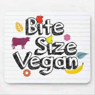 Bite Size Vegan Mousepad New Logo Muismat