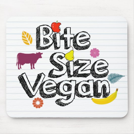 Bite Size Vegan Mousepad New Logo Muismat (Voorkant)