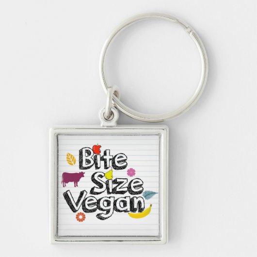 Bite Size Vegan Sleutelhanger New Logo (Voorkant)