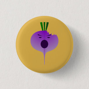 Bite The Angry Turnip door Kenneth Yoncich Ronde Button 3,2 Cm
