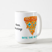  Bite the Glitch Retro 8-Bit Pixel Pizza Gamer  Koffiemok (Voorkant rechts)
