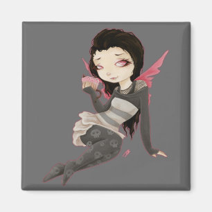 Bite- Vampire gothic Cupcake Magnet
