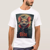 Bite – Vampire Mouse TinyFur Halloween Tee T-shirt (Voorkant)