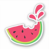 Bite van Watermeloen Sticker (Voorkant)