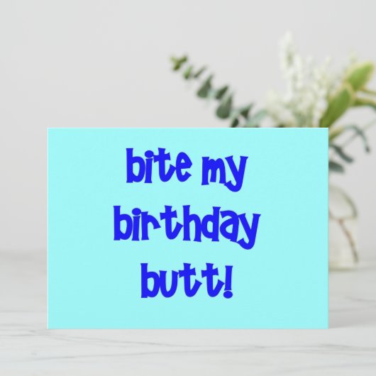 Biteer mijn verjaardagskont! kaart (Staand voorkant)