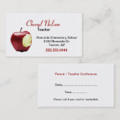 Biten Apple Teacher's Visitekaartje (Voorkant / Achterkant)