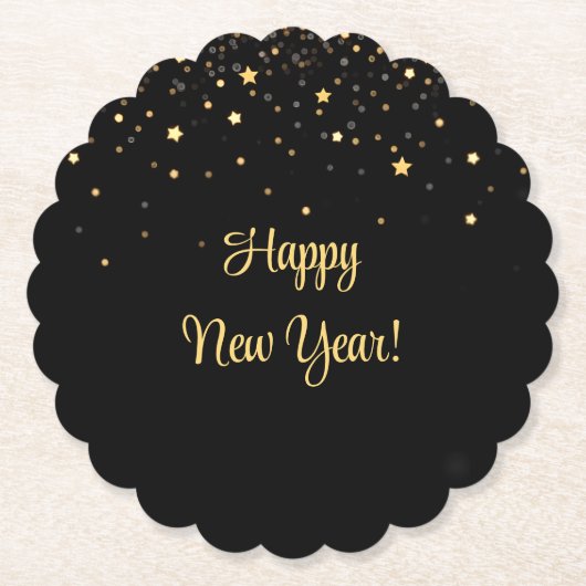 Bites & Bubbles New Years Eve Kartonnen Onderzetters (Voorkant)