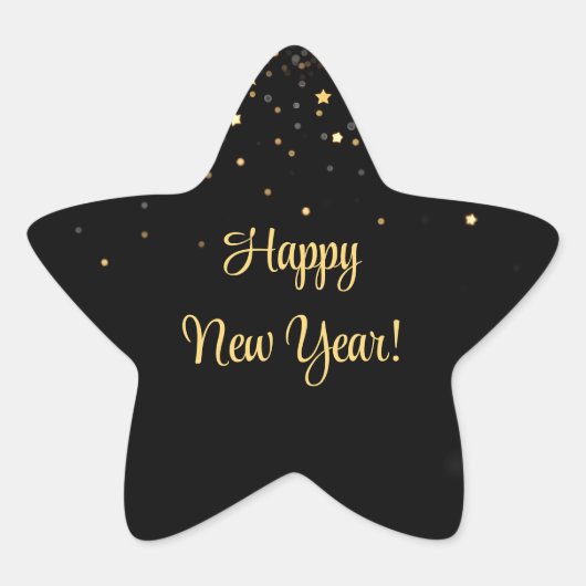 Bites & Bubbles New Years Eve Ster Sticker (Voorkant)