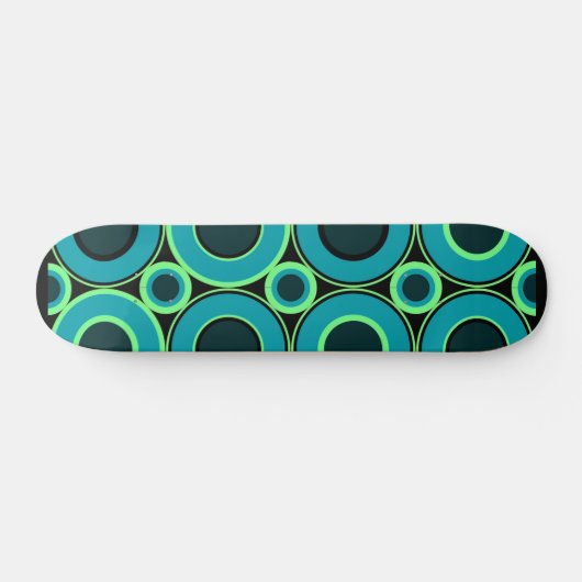 Bitesize Blauwgroen Donuts met Mint Persoonlijk Skateboard (Horizontaal)