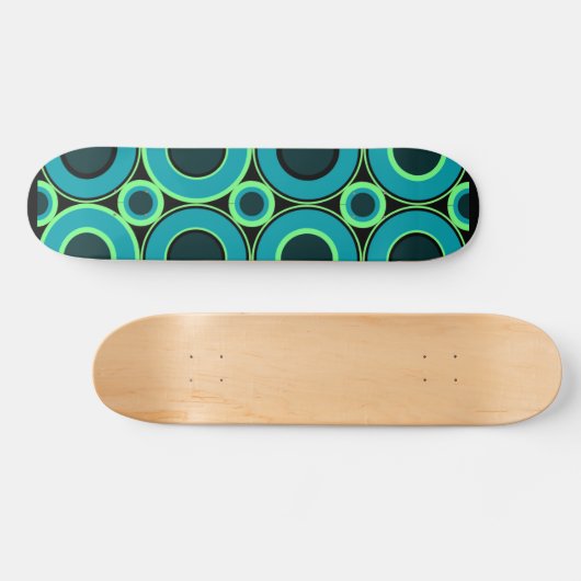 Bitesize Blauwgroen Donuts met Mint Persoonlijk Skateboard (Horizontaal)